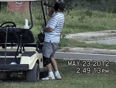 Drinking Bear While Golfing